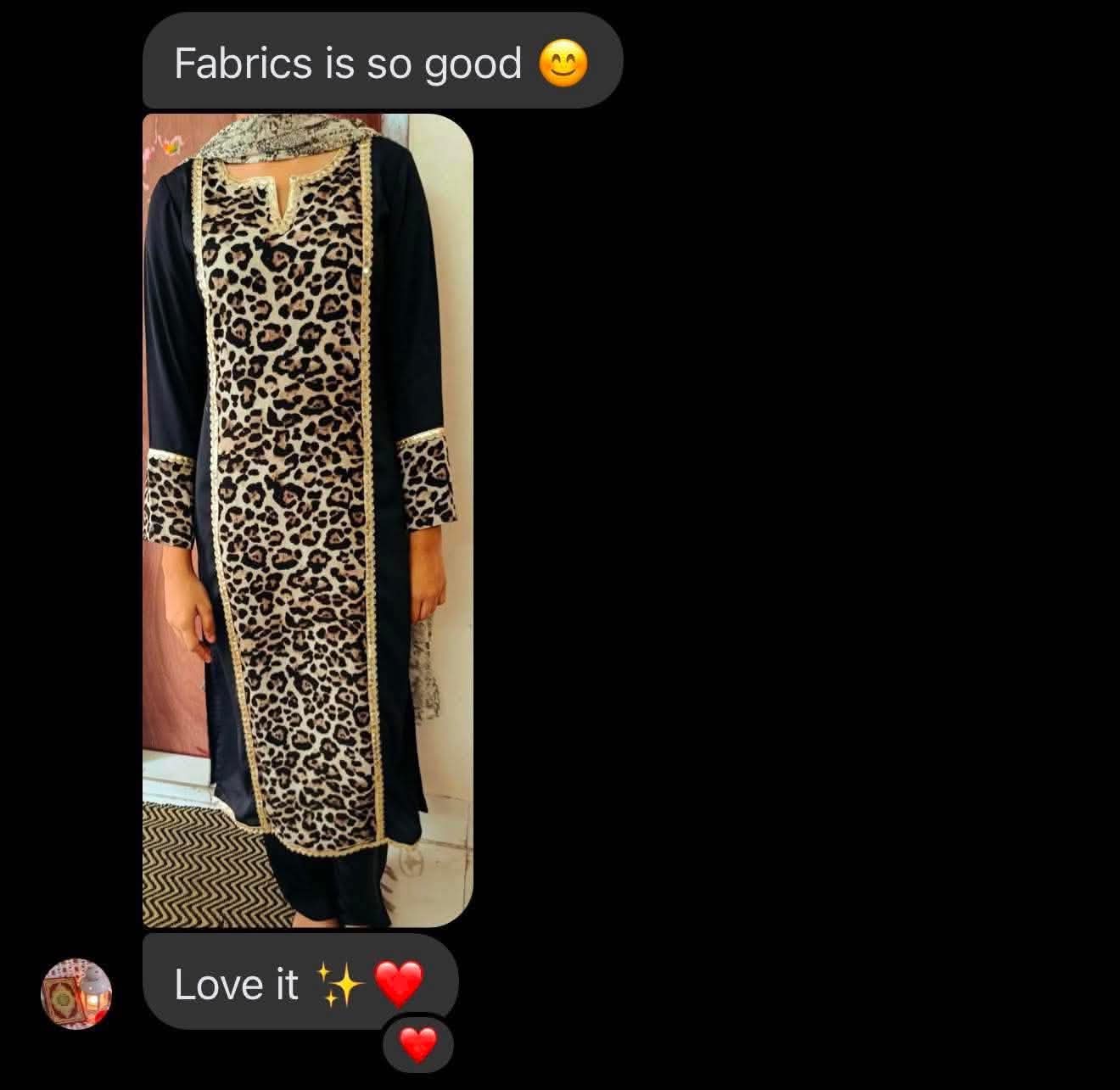 Real customer message screenshot
