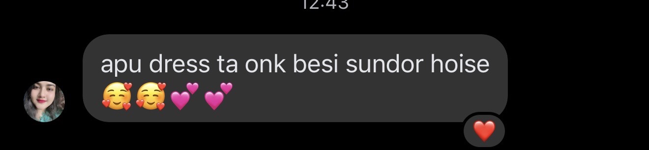 Real customer message screenshot
