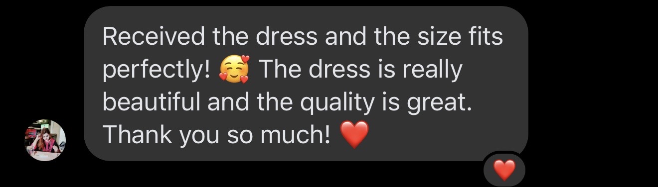 Real customer message screenshot