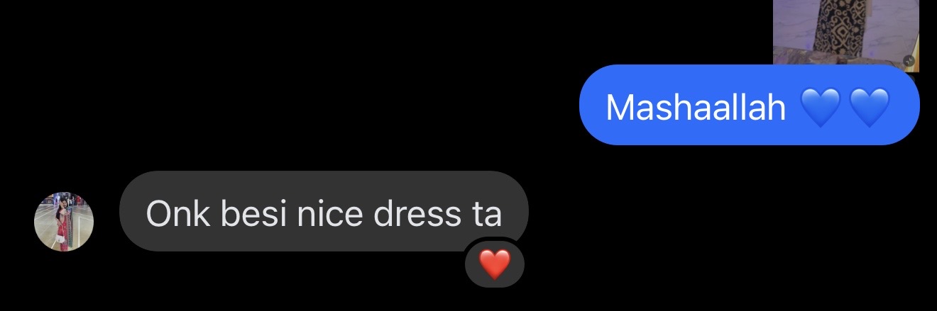 Real customer message screenshot
